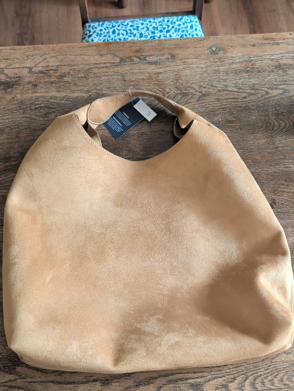 GAP Tan Suede-Look Shoulder Hobo Bag - Picture 7 of 7